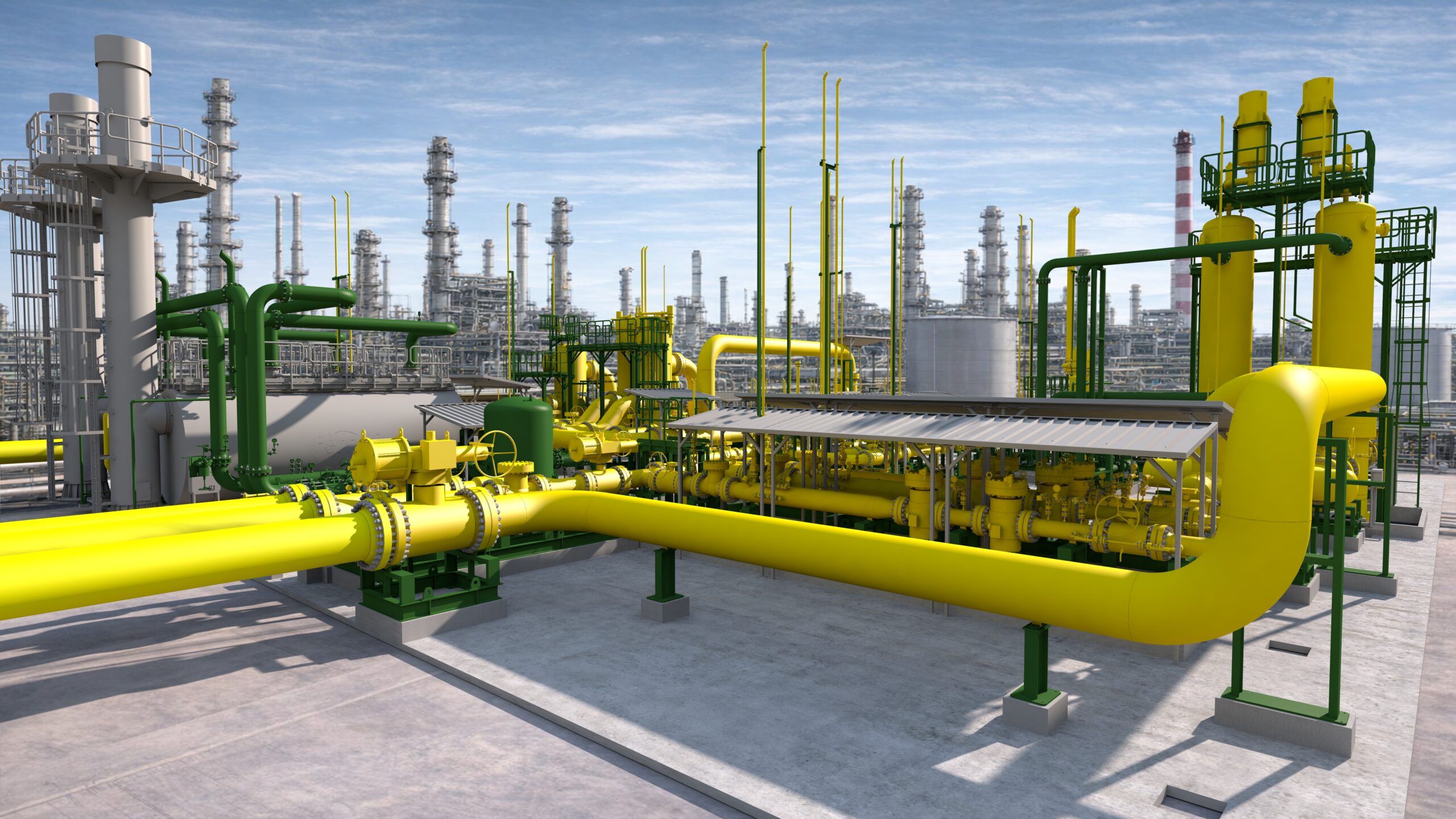 Gas system modeling including thermal power plant